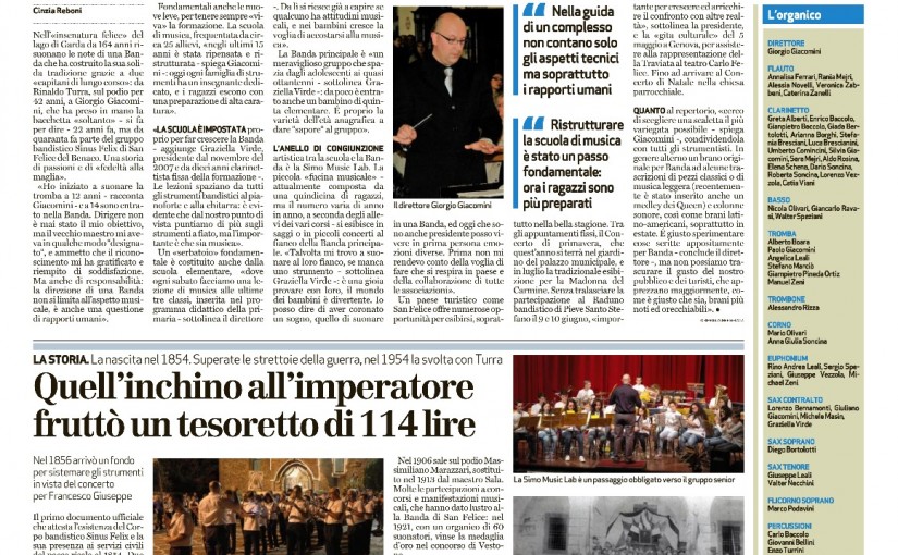 La banda in edicola sul BRESCIAOGGI