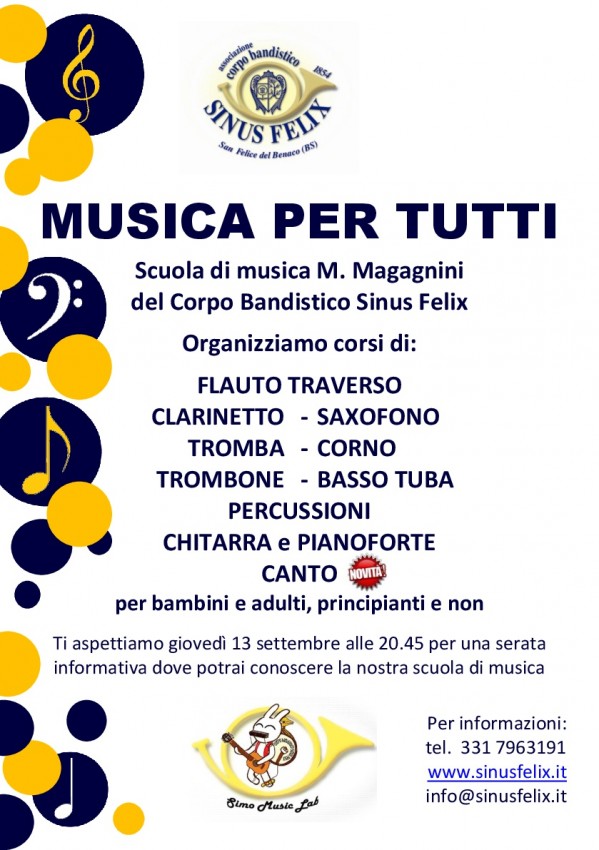 Volantino MUSICA PER TUTTI