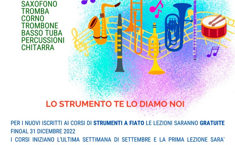 Apertura iscrizioni scuola di musica